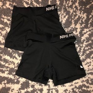 Black Nike Pros Spandex Set of 2!